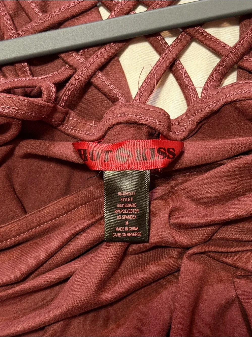 Hot Kiss burgundy lace